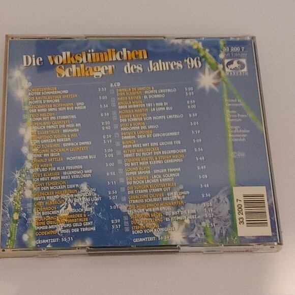 Die Volkstumlichen Schlager Des Jahres '96 Greatest German Hits of 1996 2 CD Set - Picture 2 of 4